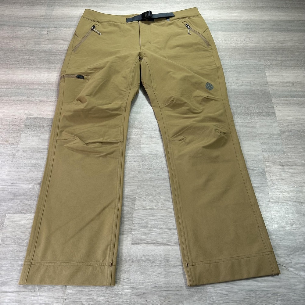 Stio Pinedale Pants Mens 35x30 Brown Nylon Stretch Softshell Hiking Outdoor